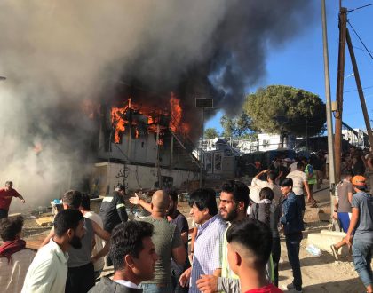Comunicat arran de l’incendi i mort al Camp de persones refugiades de Mória (Lesbos)